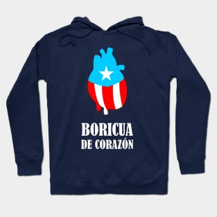 Boricua Flag Heart Text Hoodie